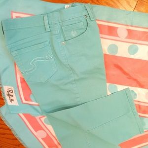 GLORIA VANDERBILT Amanda Capri in Aqua Denim 10P